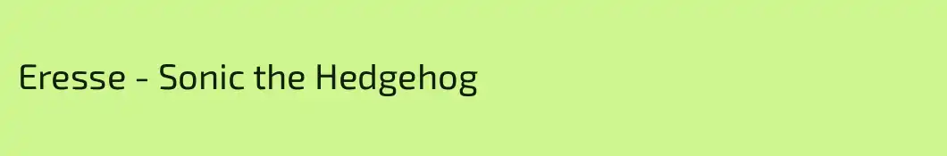 Eresse - Sonic the Hedgehog